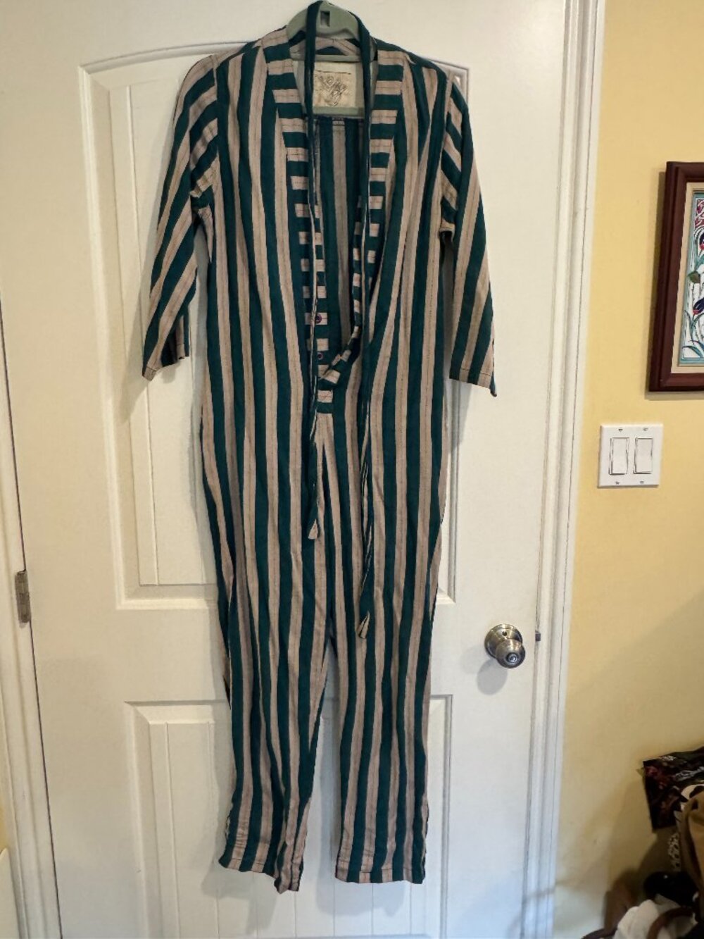 Ace and Jig Striped Long Sleeve Jumpsuit - XS